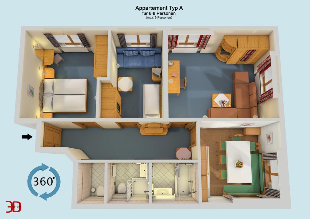 Haus Wallis Hotell Lech am Arlberg Rom bilde